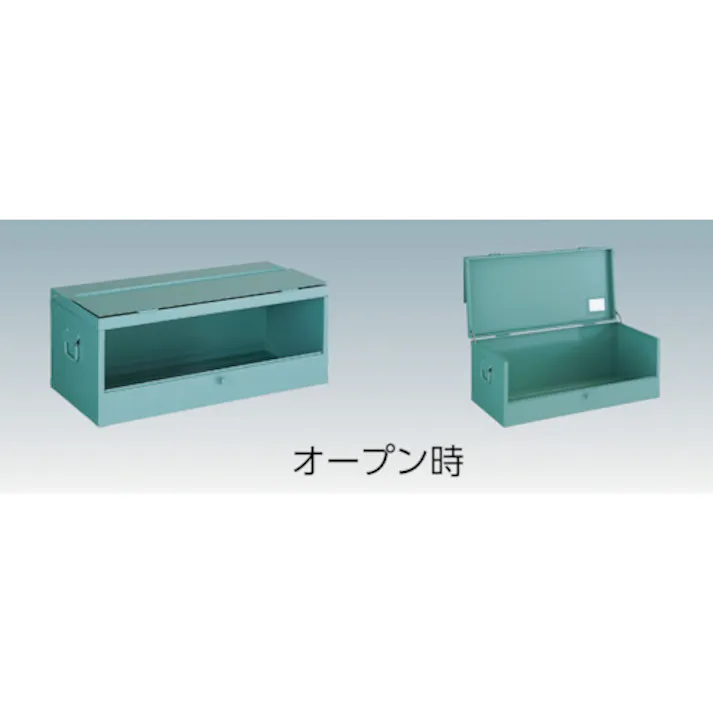 【CAINZ-DASH】トラスコ中山 中型車載用前扉付工具箱 中皿なし 500X330X280 F-502【別送品】