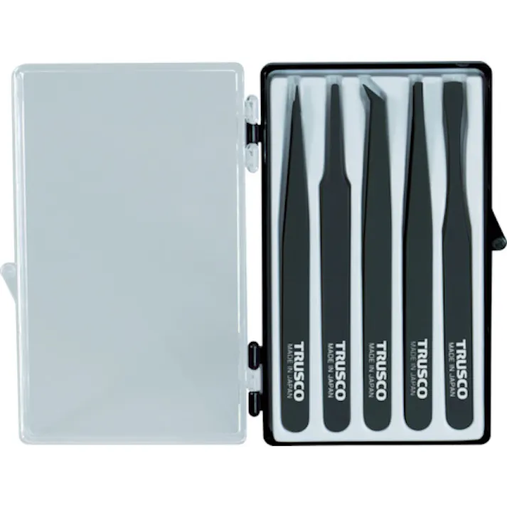 【CAINZ-DASH】トラスコ中山 プラスチック製ピンセット5本組セット TPP-25-SET【別送品】