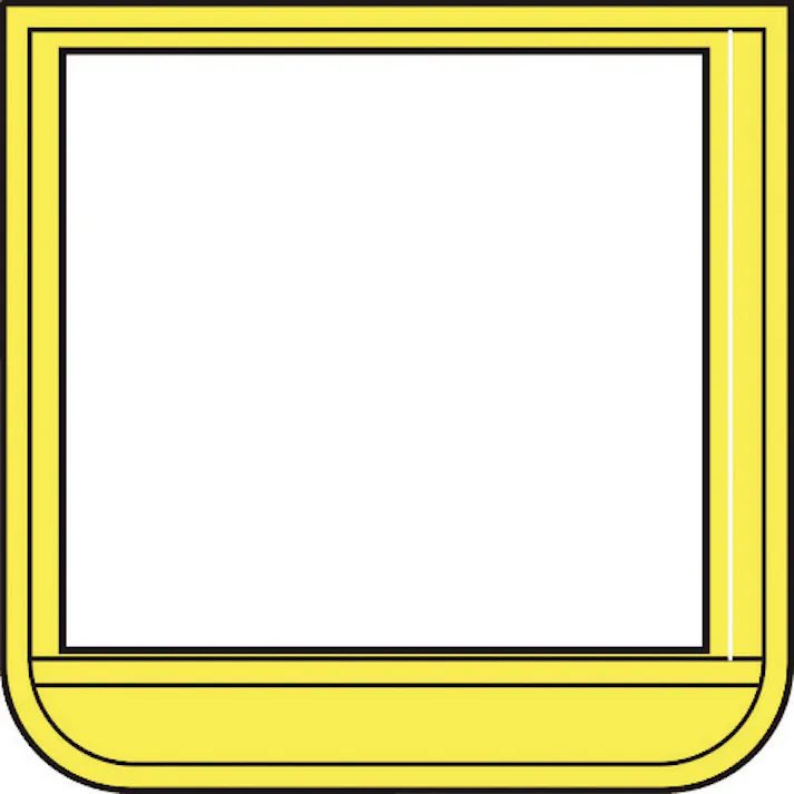 【CAINZ-DASH】トラスコ中山 ポケット胸章黄・軟質ビニール・60×60mm T368-13【別送品】