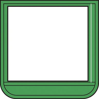 【CAINZ-DASH】トラスコ中山 ポケット胸章緑・軟質ビニール・６０×６０ｍｍ T368-14【別送品】
