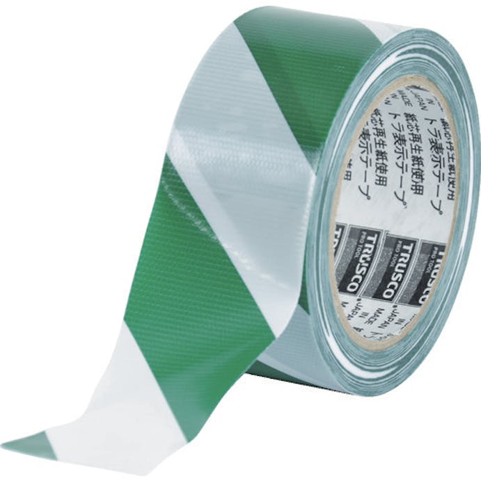 【CAINZ-DASH】トラスコ中山 トラ表示テープ　５０ｍｍ×２５ｍ　ホワイト・グリーン TRTR-5025WG【別送品】