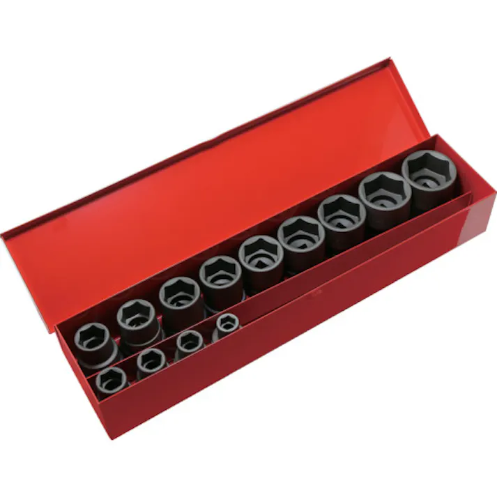 【CAINZ-DASH】トラスコ中山 インパクト用ソケット13個組セット 差込角12.7mm T4-13SET【別送品】