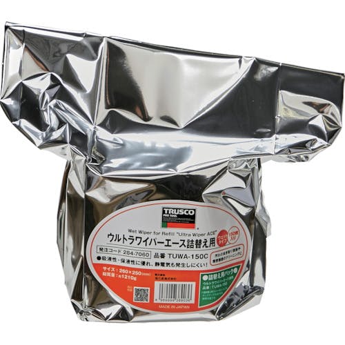 トラスコ中山 ウルトラワイパーエース ウェットタイプ 詰替用 150枚入 TUWA-150C ウェットワイパー トラスコ中山 ウルトラワイパーエース ウェットタイプ 詰替用 150枚入 TUWA-150C ウェットワイパー