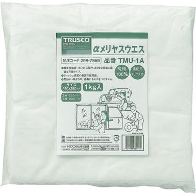 【CAINZ-DASH】トラスコ中山 αメリヤスウエス　汎用タイプ　１ｋｇ TMU-1A【別送品】