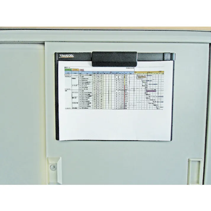 【CAINZ-DASH】トラスコ中山 ペンホルダー付クリップボード(マグネット付) A4横 黒 TCBM-A4S-BK【別送品】