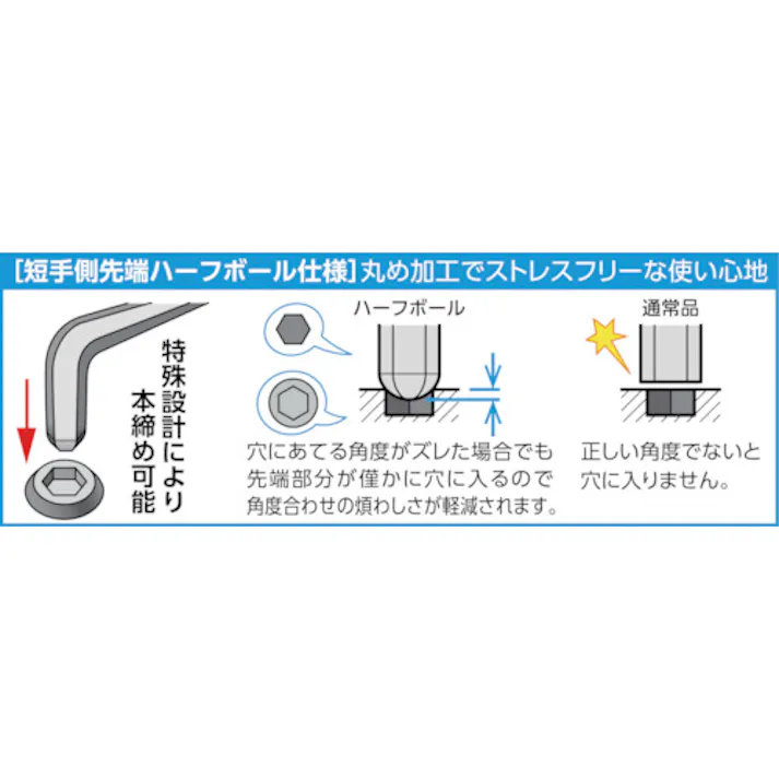 【CAINZ-DASH】トラスコ中山 ハーフボール六角棒レンチ 10.0mm THBR-100【別送品】