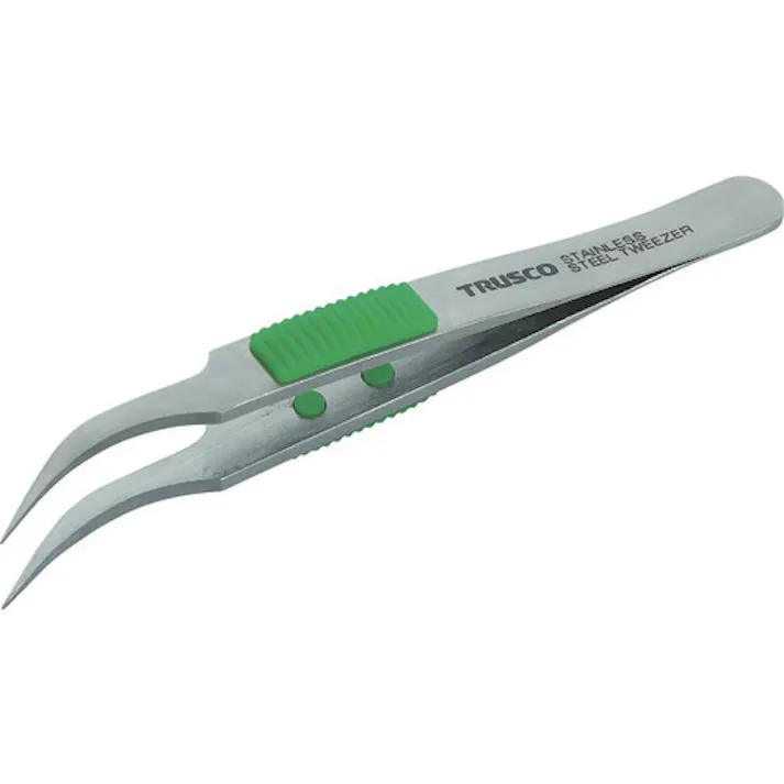 【CAINZ-DASH】トラスコ中山 ラバーグリップ付ステンレスピンセット 115mm 先細鷲型 TSP-215【別送品】