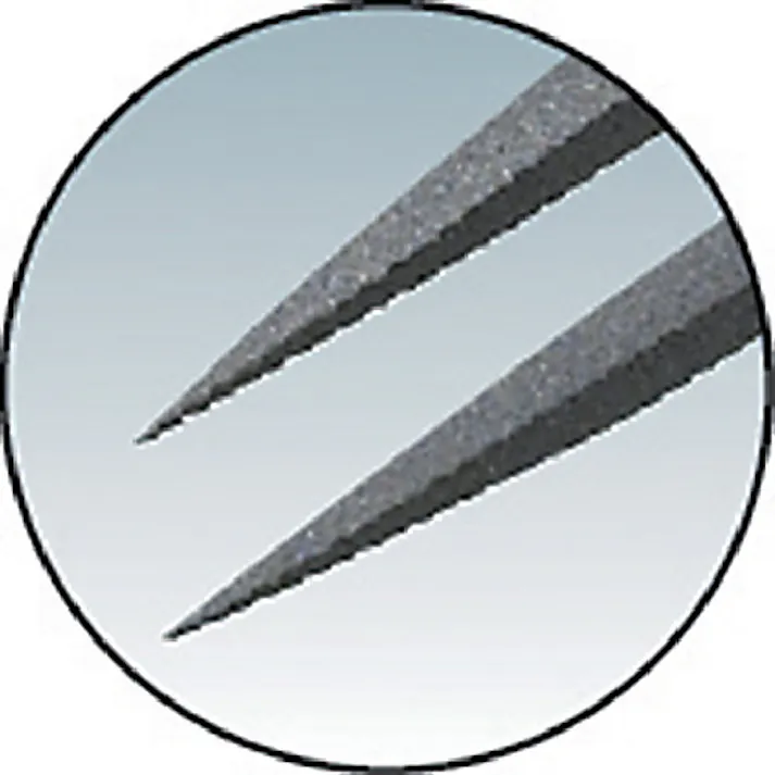 【CAINZ-DASH】トラスコ中山 ラバーグリップ付ピンセット 非粘着タイプ 115mm 極細鋭型 TSP-224【別送品】