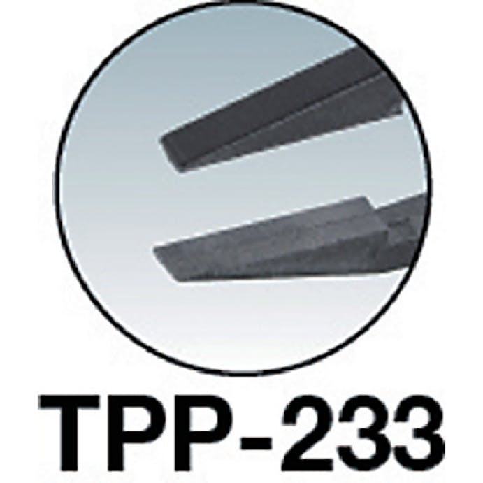 【CAINZ-DASH】トラスコ中山 プラスチック製ピンセット　１２０ｍｍ　先平細型 TPP-233【別送品】