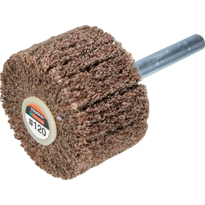 【CAINZ-DASH】トラスコ中山 ナイロン軸付ホイール 外径30×厚み25×軸6 120♯ (5個入) UFN325-120【別送品】