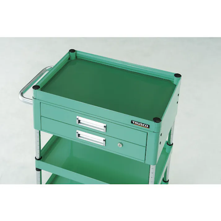 【CAINZ-DASH】トラスコ中山 スチール製ワゴン用マット ピラミット 750×500用 グリーン WMP-75P-GN【別送品】