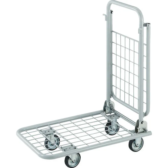 【CAINZ-DASH】トラスコ中山 軽量メッシュ台車 アミー 折りたたみ式2段型 AM-2A【別送品】