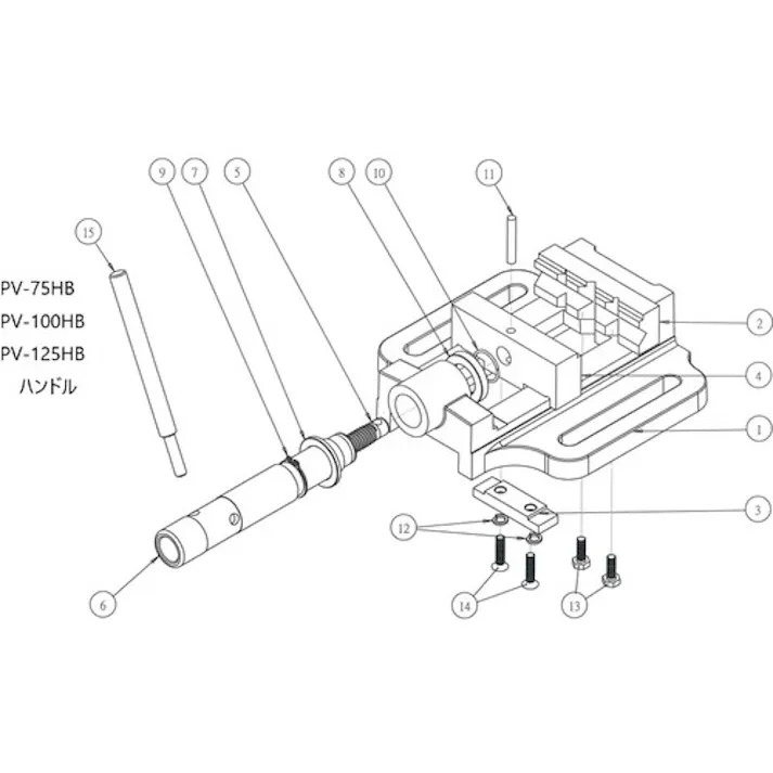 【CAINZ-DASH】トラスコ中山 ボール盤バイスPV-100用 ハンドル PV-100HB【別送品】