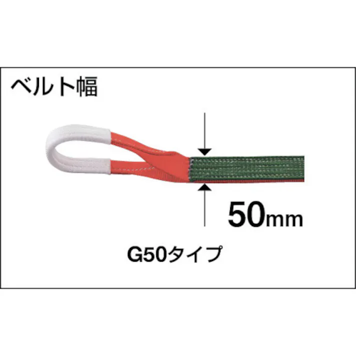 【CAINZ-DASH】トラスコ中山 ベルトスリング JIS3等級 両端アイ形 50mmX4.0m G50-40【別送品】