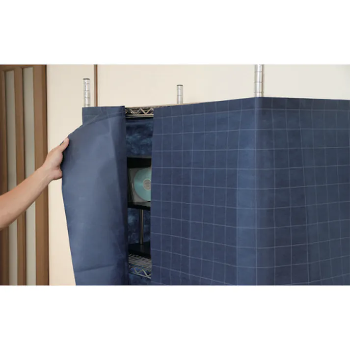 【CAINZ-DASH】トラスコ中山 マグネット式目隠しカーテン 900X1800mm ネイビー BC9018A-NV【別送品】