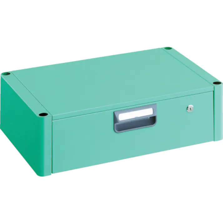 【CAINZ-DASH】トラスコ中山 ツールワゴン フェニックスワゴン 1段引出 600X400 ヤンググリーン PEW-64V-YG【別送品】