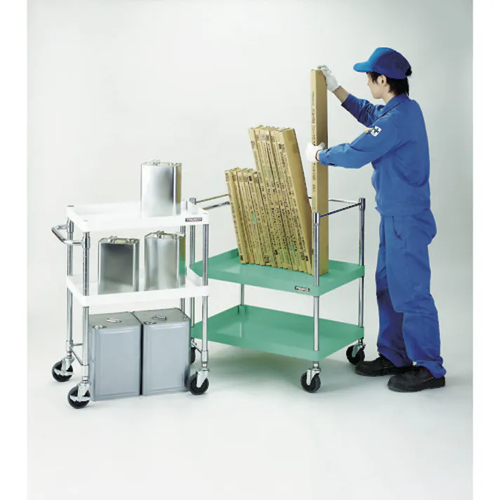 【CAINZ-DASH】トラスコ中山 スチール製ワゴン用三方枠 ツールワゴン フェニックスワゴン用 W750×D500 PEW-75K【別送品】