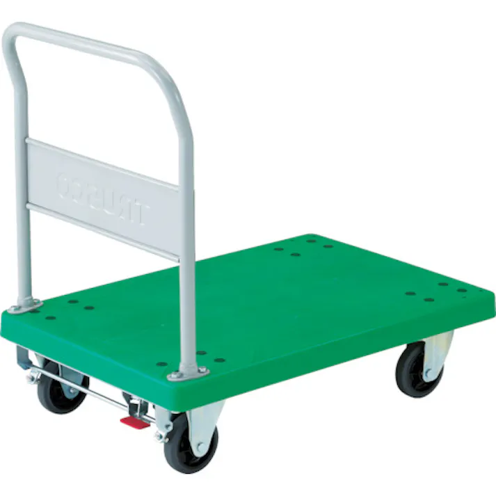 【CAINZ-DASH】トラスコ中山 樹脂台車 グランカート 固定 800X535 ストッパー付 TP-802S【別送品】