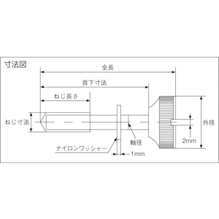【CAINZ-DASH】トラスコ中山 足長ローレットつまみ SUS303 径22 ねじM8 全長55(ステンレス) TLK-22-M8-55【別送品】