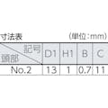 【CAINZ-DASH】トラスコ中山 化粧ビス　ＮＯ．２　白　Ｍ４×１２　２５個入 B47-0412【別送品】