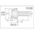 【CAINZ-DASH】トラスコ中山 化粧ビス　ＮＯ．２　黒　Ｍ４×１２　２５個入 B49-0412【別送品】