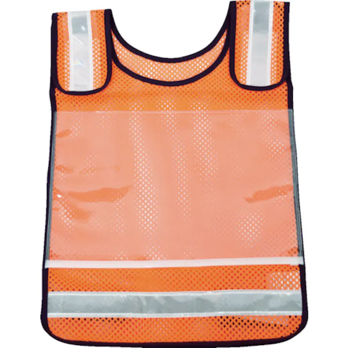 【CAINZ-DASH】トラスコ中山 肩調整付ゼッケンベスト メッシュオレンジ TMNV-O【別送品】