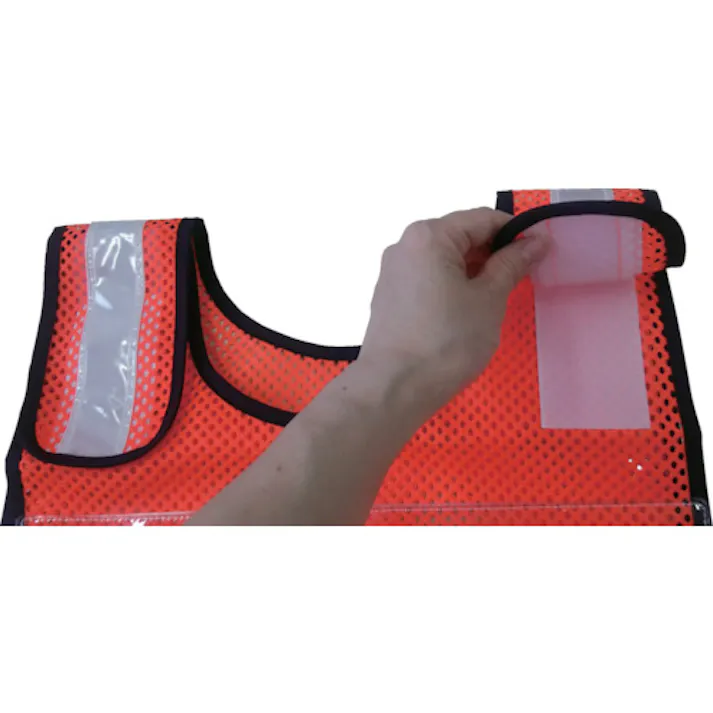 【CAINZ-DASH】トラスコ中山 肩調整付ゼッケンベスト メッシュオレンジ TMNV-O【別送品】