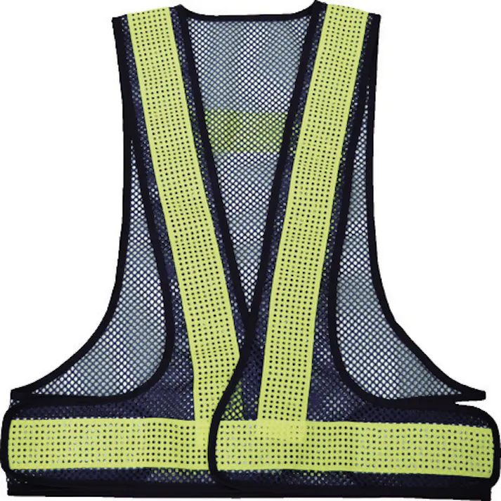 【CAINZ-DASH】トラスコ中山 メッシュ安全ベスト 紺*イエロー TMV-BY【別送品】