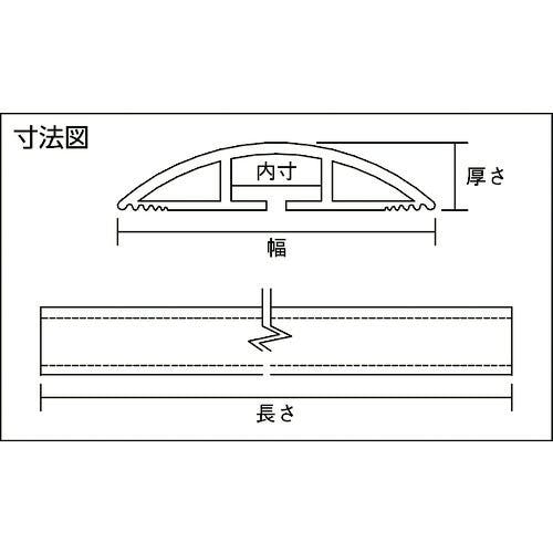 TRUSCO(トラスコ中山):ソフトケーブルプロテクター 10XW66.0X5Mアイボリー TSRD10X665-IV オレンジブック TRUSCO ソフトケーブルプロテクター 10XW66