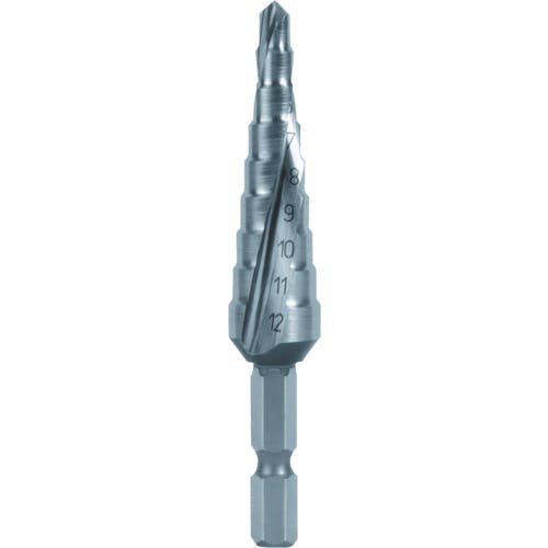 トラスコ中山 六角軸ステップドリル 2枚刃 4~12mm TSDS12 ステップドリル(六角軸タイプ) トラスコ中山 六角軸ステップドリル 2枚刃 4~12mm TSDS12 ステップドリル(六角軸タイプ)