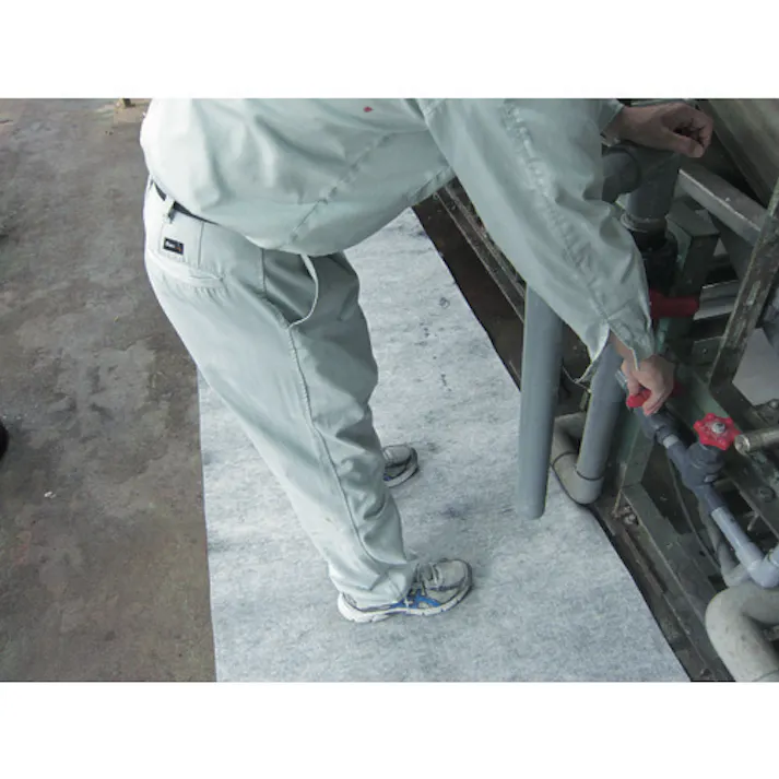 【CAINZ-DASH】トラスコ中山 吸油・吸水ロールマット グレー 裏面フィルム付 幅900mmx25m TFGR-F-925【別送品】