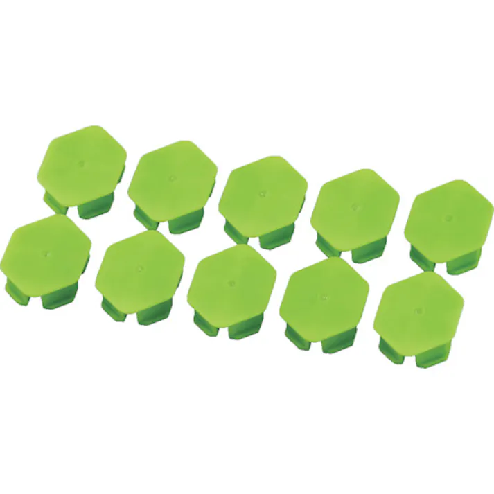 【CAINZ-DASH】トラスコ中山 樹脂台車 アクロキャリー AC-1用滑り止めゴムセット 10個入 緑 AC-1SGSET-GN【別送品】