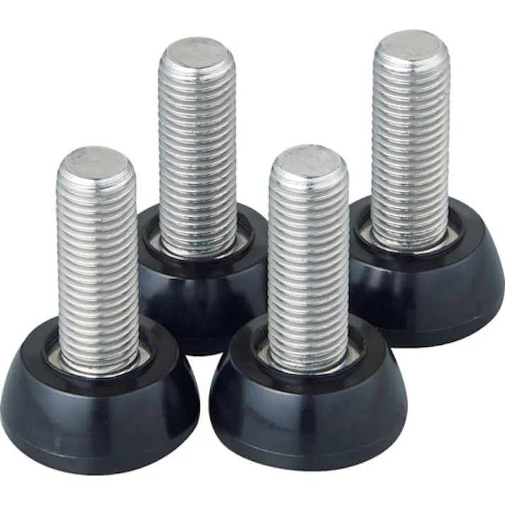 【CAINZ-DASH】トラスコ中山 ステンレス製ワゴン用アジャスターセット クリーンフェニックスワゴン用 M16 導電 4本入 CPE-D-M16AJ-SET【別送品】