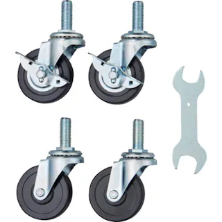 【CAINZ-DASH】トラスコ中山 スチール製ワゴン用キャスターセット ツールワゴン フェニックスワゴン用 75Φ ゴム エコノミータイプ PEW-G75M16SET【別送品】