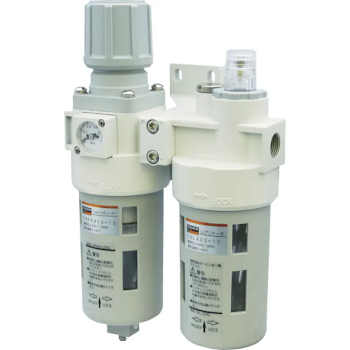 【CAINZ-DASH】トラスコ中山 FRLユニット 口径Rc1/2(2点セット) TACP403-15【別送品】