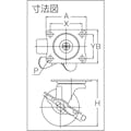 【CAINZ-DASH】トラスコ中山 キャスター　ＴＹＧシリーズ　自在ＳＰ付　ゴム車　５０ｍｍ TYGB-50【別送品】