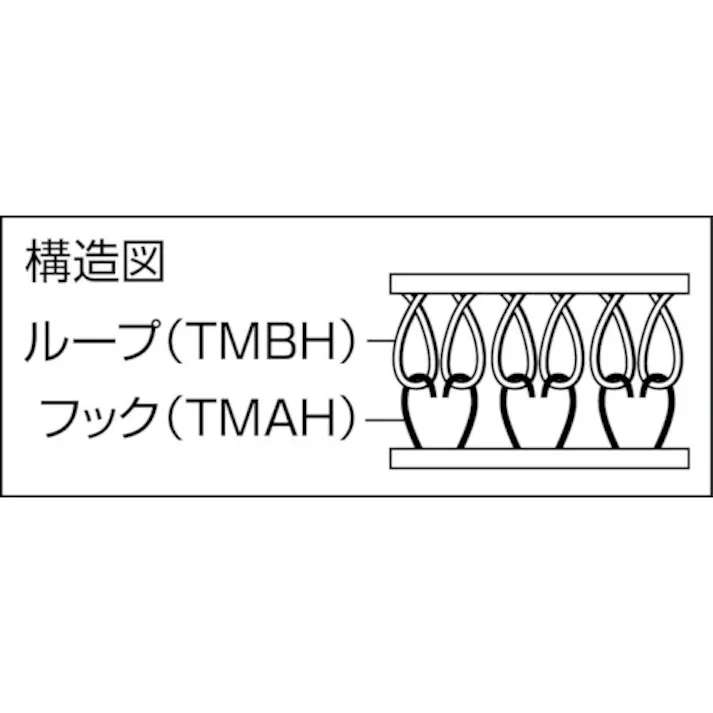 【CAINZ-DASH】トラスコ中山 マジックテープ 縫製用B側 20mm×25m 黒 TMBH-2025-BK【別送品】
