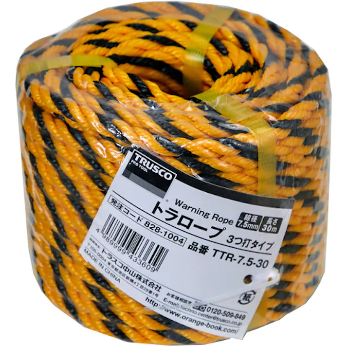 【CAINZ-DASH】トラスコ中山 トラロープ 3つ打 7.5×30m TTR-7.5-30【別送品】