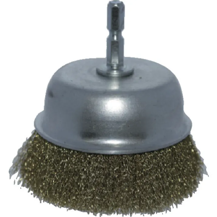 【CAINZ-DASH】トラスコ中山 軸付カップブラシ Φ75X軸6.35 真鍮線 0.15線 TB-6644-60【別送品】