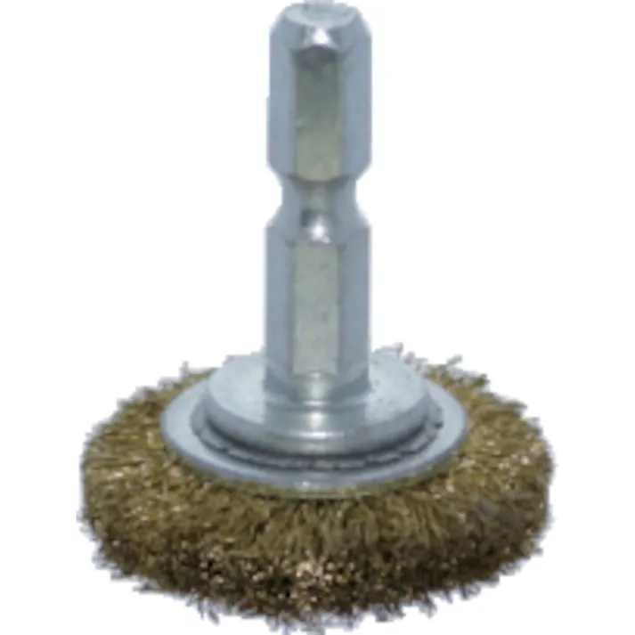 【CAINZ-DASH】トラスコ中山 軸付ホイールブラシ φ32X軸6.35 真鍮線 線径0.15 TB-6204-60【別送品】