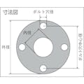 【CAINZ-DASH】トラスコ中山 ガスケット　フランジ外パッキン　５Ｋ　２００Ａ　厚み１．５ｍｍ TFPS-5K200A-15【別送品】