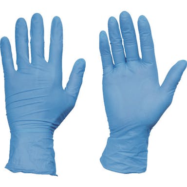 【CAINZ-DASH】トラスコ中山 使い捨てニトリル手袋ＴＧワーク　０．１０　粉無青Ｍ　１００枚 TGNN10BM【別送品】