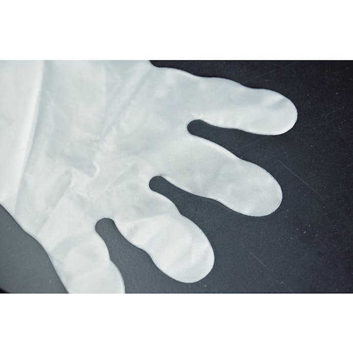 【CAINZ-DASH】トラスコ中山 ポリエチレン　使い捨て手袋　ウェーブカットタイプＬ　（１００枚入） TGCPE025L【別送品】