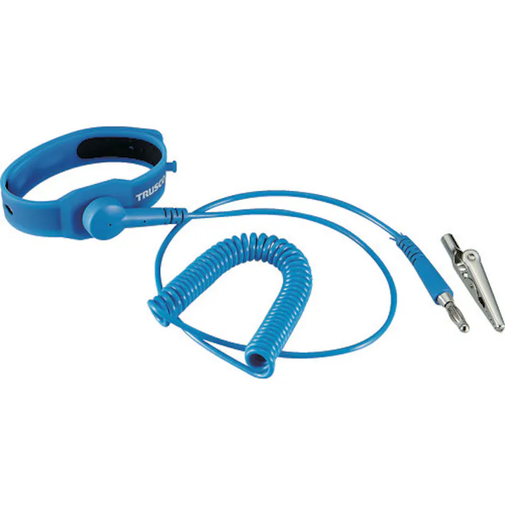 【CAINZ-DASH】トラスコ中山 クリーンルーム用リストストラップ コード有効長1.8m CRWS-A【別送品】