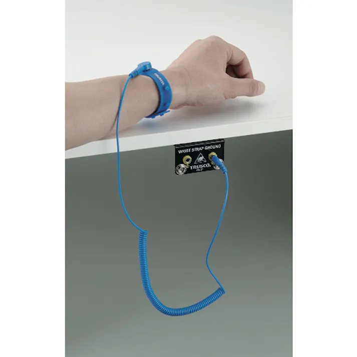 【CAINZ-DASH】トラスコ中山 クリーンルーム用リストストラップ コード有効長3.0m CRWS-B【別送品】