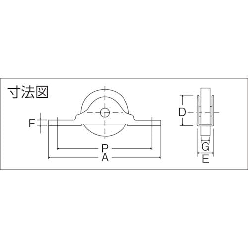 CAINZ-DASH】トラスコ中山 Ｖ型戸車（木製建具用） コ型枠 Ｕ型 Φ３３