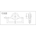 【CAINZ-DASH】トラスコ中山 Ｖ型戸車（木製建具用）　コ型枠　Ｕ型　Φ３６　２個入り THSN-45-36U【別送品】