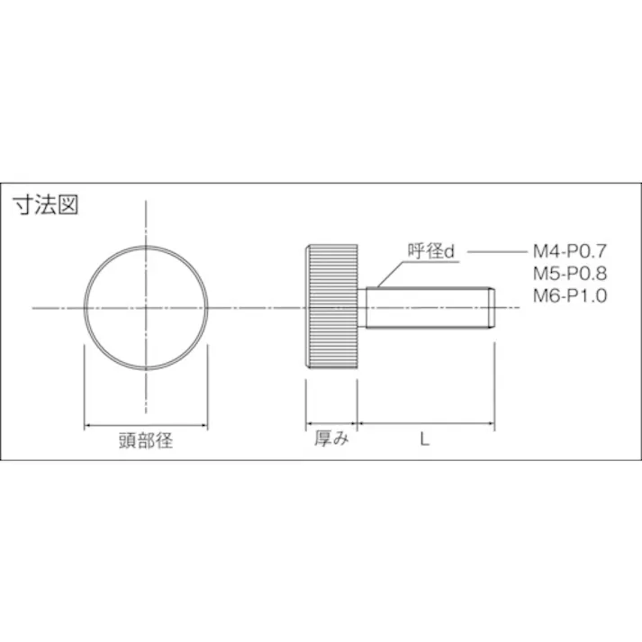 【CAINZ-DASH】トラスコ中山 装飾平小ねじ 縦目ローレット M4 Φ12 L10 1個入 DS-AB160【別送品】