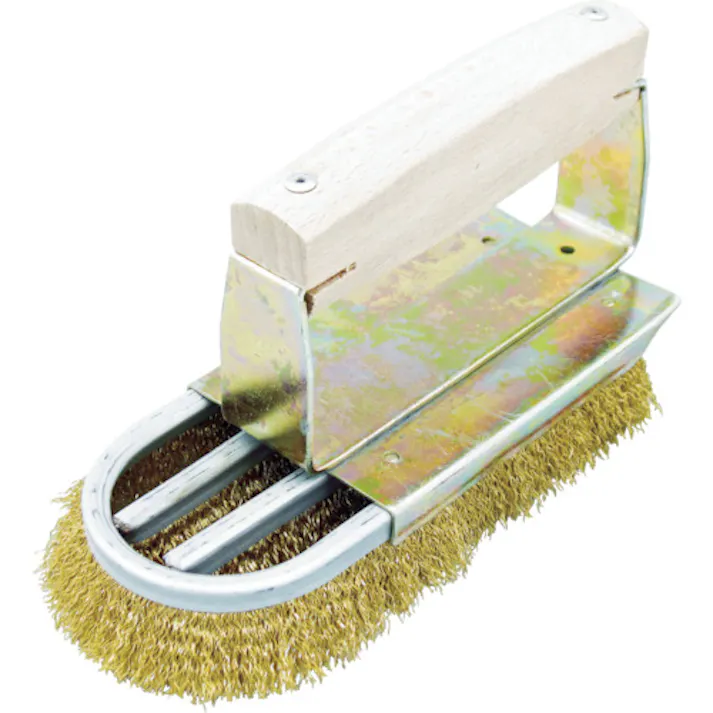 【CAINZ-DASH】トラスコ中山 チャンネルブラシ ストロング D型4行 真鍮 TB-2084【別送品】