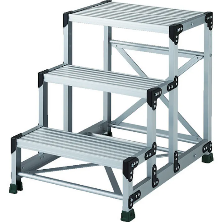 【CAINZ-DASH】トラスコ中山 アルミ合金製作業台 3段 高さ0.75m 天板600×400 TSF-3675【別送品】